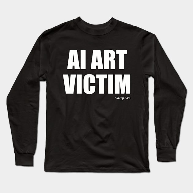 AI Art Victim Long Sleeve T-Shirt by zombicatures